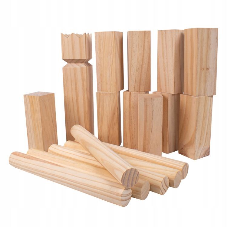 Kubb Wooden Finnish Bowling Viking Game 11 Bowling/6 Dodgeball/Bag 5