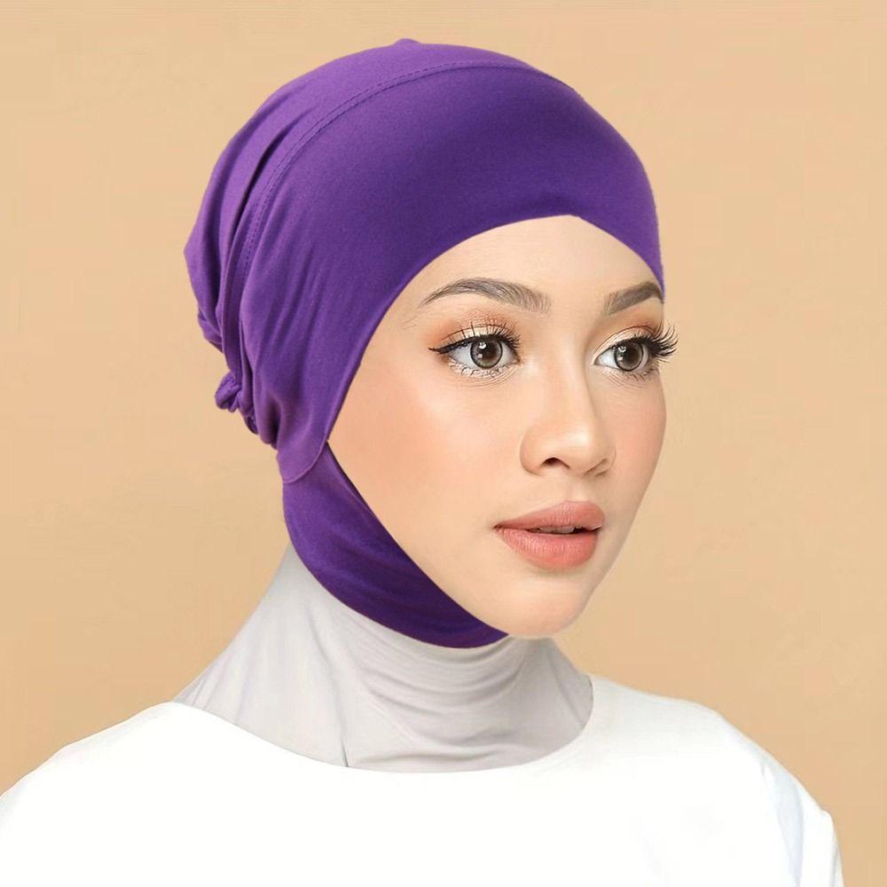 Turbante Muslim Headscarf Hat India Hats Inner Hijab Caps Headband Cap Islamic Underscarf Bonnet