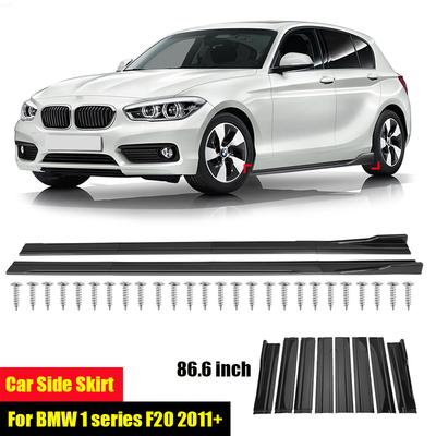 Для аксессуаров BMW F20 F21 1-й серии 118I 116D 2019+ Глянцево-черные накладки на пороги автомобиля Боковые накладки Спойлер Фактический lcqm29