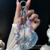 Colorful Five-Pointed Star Phone Chain High-End Butterfly Tassel Pendant New UV Bead Flower Ball Crystal Bead Keychain