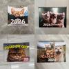 Настенный календарь-планер 2026 года на 12 месяцев (январь-декабрь) с выделением дат, в тематике котят, для ежедневного и еженедельного планирования