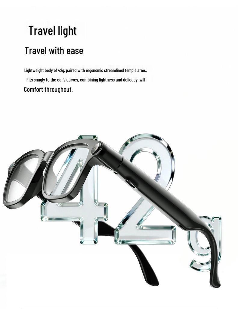 M08 AI Smart Glasses: Bluetooth, Translation, 800W Camera Sunglasses with Smart Recording & Shooting.