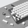 122-Key Double-Shot PBT Light-Transmitting Keycaps with Cherry Profile for Mechanical Keyboards (White)