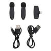 Wireless Lavalier Microphone Noise Reduction 2.4GHz Mini Wireless Lapel Mic with Receiver for Interv