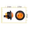 Круглый светодиодный габаритный фонарь для прицепа 3/4 дюйма Желтый/Красный/Белый/Синий Водонепроницаемый Передний Задний Грузовики Тракторы Габаритные огни OBD2