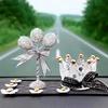 Creative Rhinestone Balloon Crown Car Center Console Decorative Ornaments Dashboard Cute Decor Bling Car Accessories Interior
