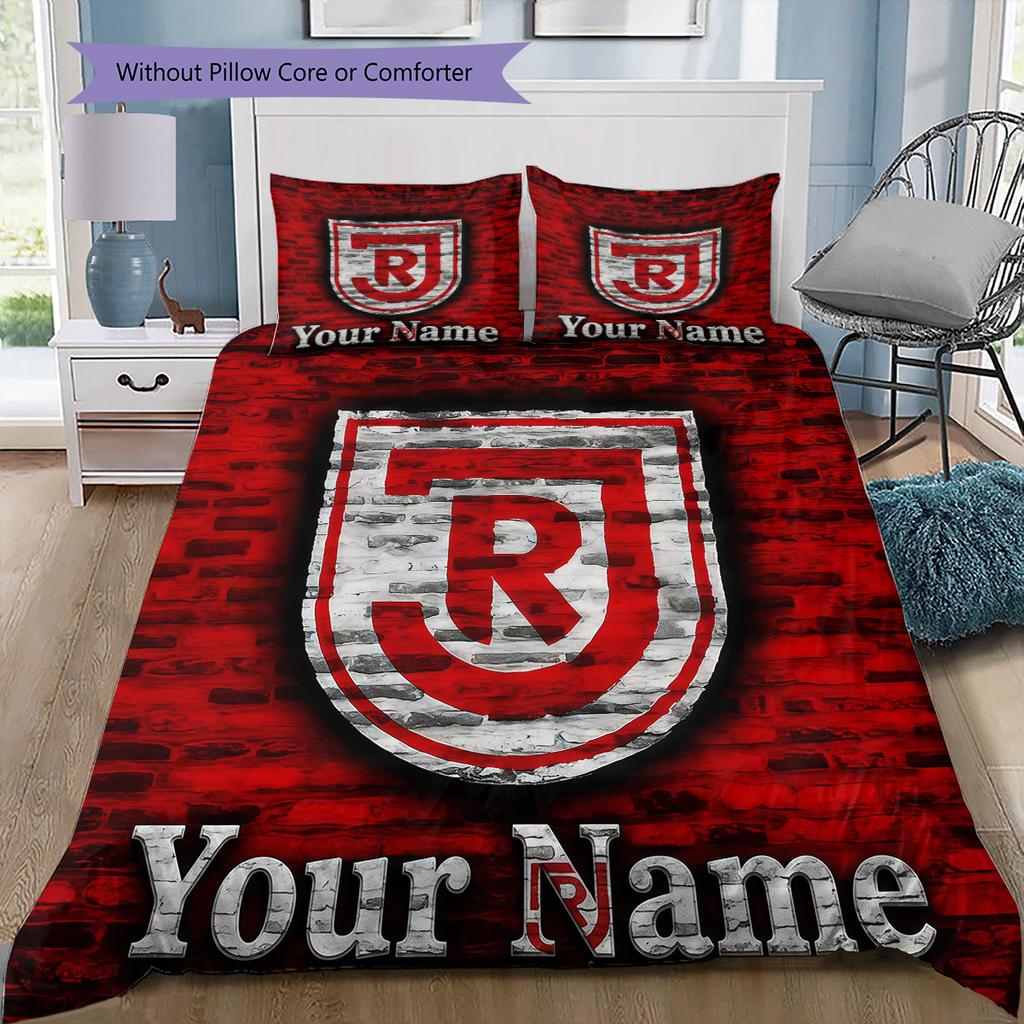 Ssv Jahn Regensburg Custom Name Pattern Bedding Quilt Set Quilt Cover Pillowcase Home Birthday Gift(1 * duvet cover + 2 * pillowcase, without core)