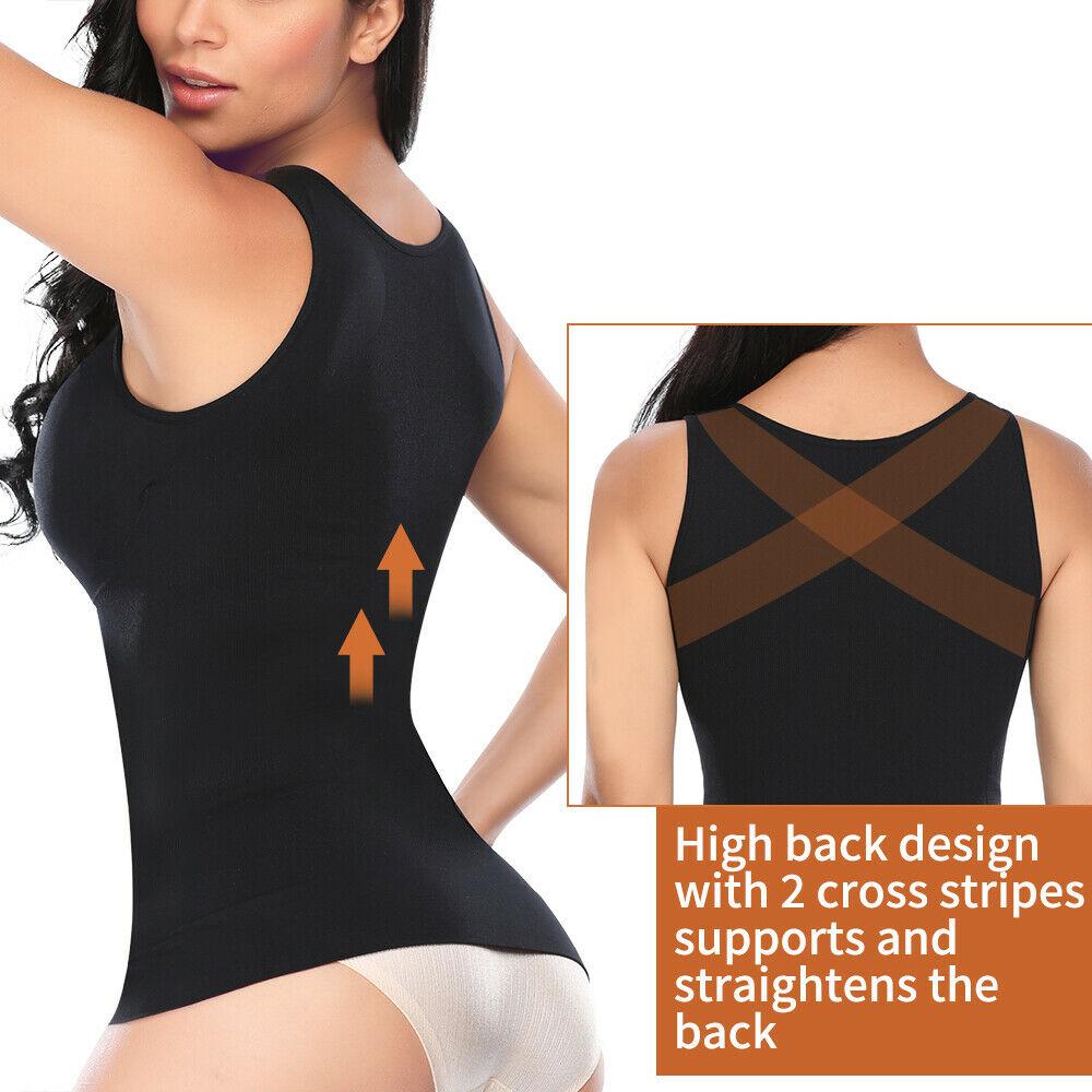 Женское корректирующее белье Майка с полкой Встроенный бюстгальтер для контроля живота Дополнительная компрессия Формирователь тела Майки для похудения Утягивающее нижнее белье
