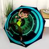 1 шт. Автоматический складной зонт Ben10, 3-сложный, 8-спицевый железный каркас, для улицы, идеальный подарок для фанатов, путешественников, для ежедневного использования, подходит для Fe