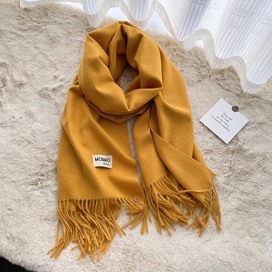 Winter Women Scarf Female Luxury Brand Scarves Lady Tassel Bandana Women Solid Shawl