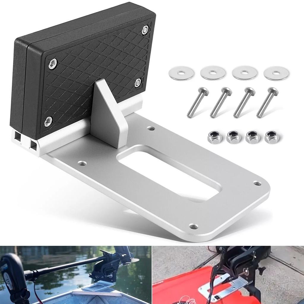Universal Transom Trolling Motor Mounting Bracket for Kayaks Backing Plate Mount Bracket for Clamp-on Electric Trolling Motors