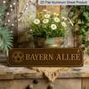 2D Flat, 1pc, 3.94 X 15.74 Inches Aluminum Decorative Sign - Featuring A Vintage European Street Style Football Emblem. It Serves As An Outdoor or