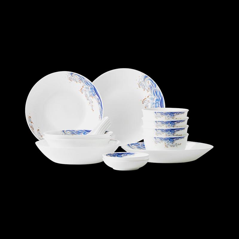 Corelle White Jade Lanying 16-Piece Dinnerware Set