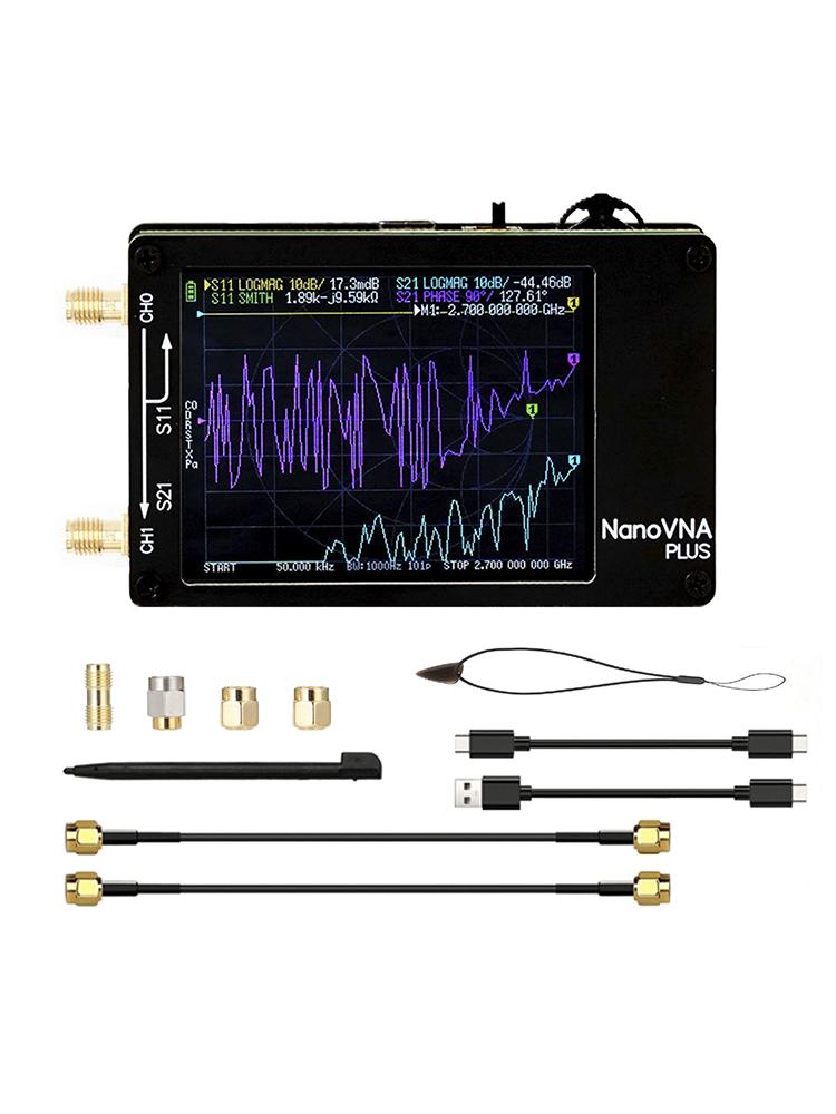 2,8-дюймовый обновленный портативный векторный анализатор цепей NanoVNA Plus 50 кГц - 2,7 ГГц