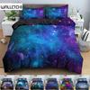 Galaxy Space Bedding Set 3D Universe Duvet Cover Psychedelic Quilt Cover With Zipper Queen Double Comforter Sets Kids Gifts