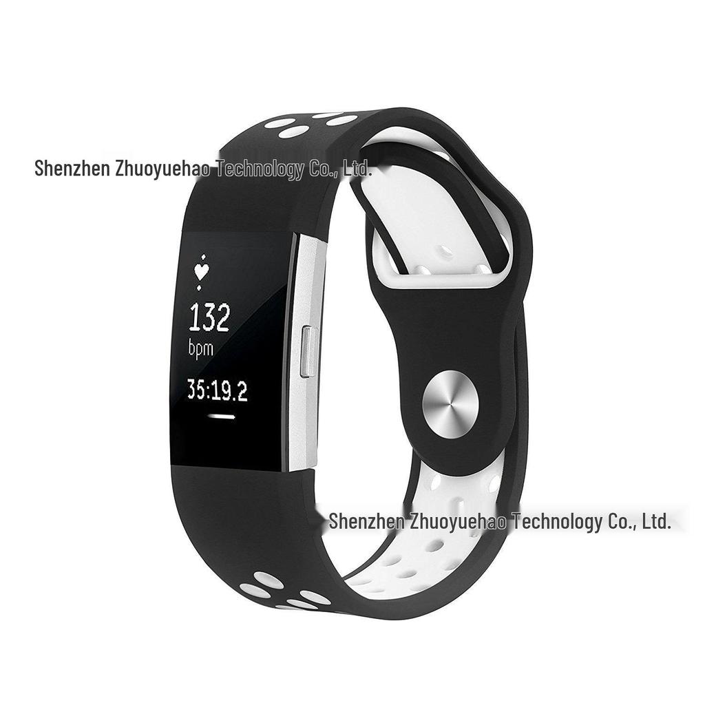 Two-tone Breathable Silicone Strap for Fitbit Charge 2 - Available In 10 Colors
