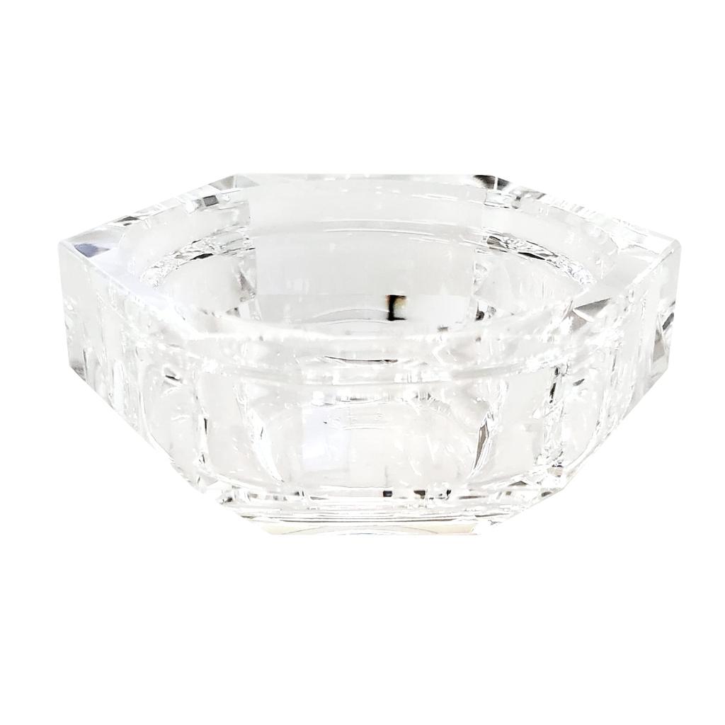Buddhist Altar Accessories, Diamond Candle Holder, 3.0 Inches, Clear, Transparent, Crystal.