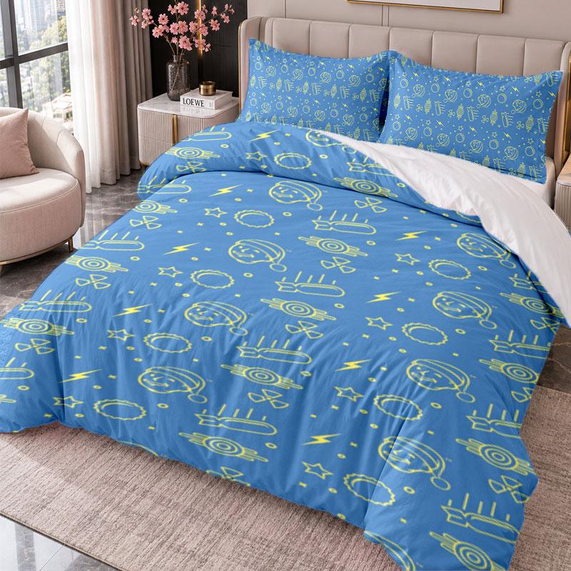 Fallout Vault Boy 3Pcs Bedding Set Duvet Cover With Two Pillowcases For Bedroom Home Decoration