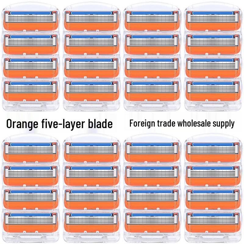 Men's Five-Layer Blade Manual Razor - Orange Fusion5