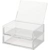 MUJI Overlapping Acrylic Case 2 Tier Drawer with Lid Width X Depth 13 X Height 47380965 Approx. 17.5 9.5cm