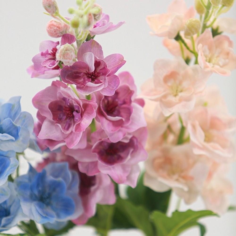 72cm Artificial Delphinium Flower Lifelike Simulation Flower Delphinium Stem  Wedding Bouquet