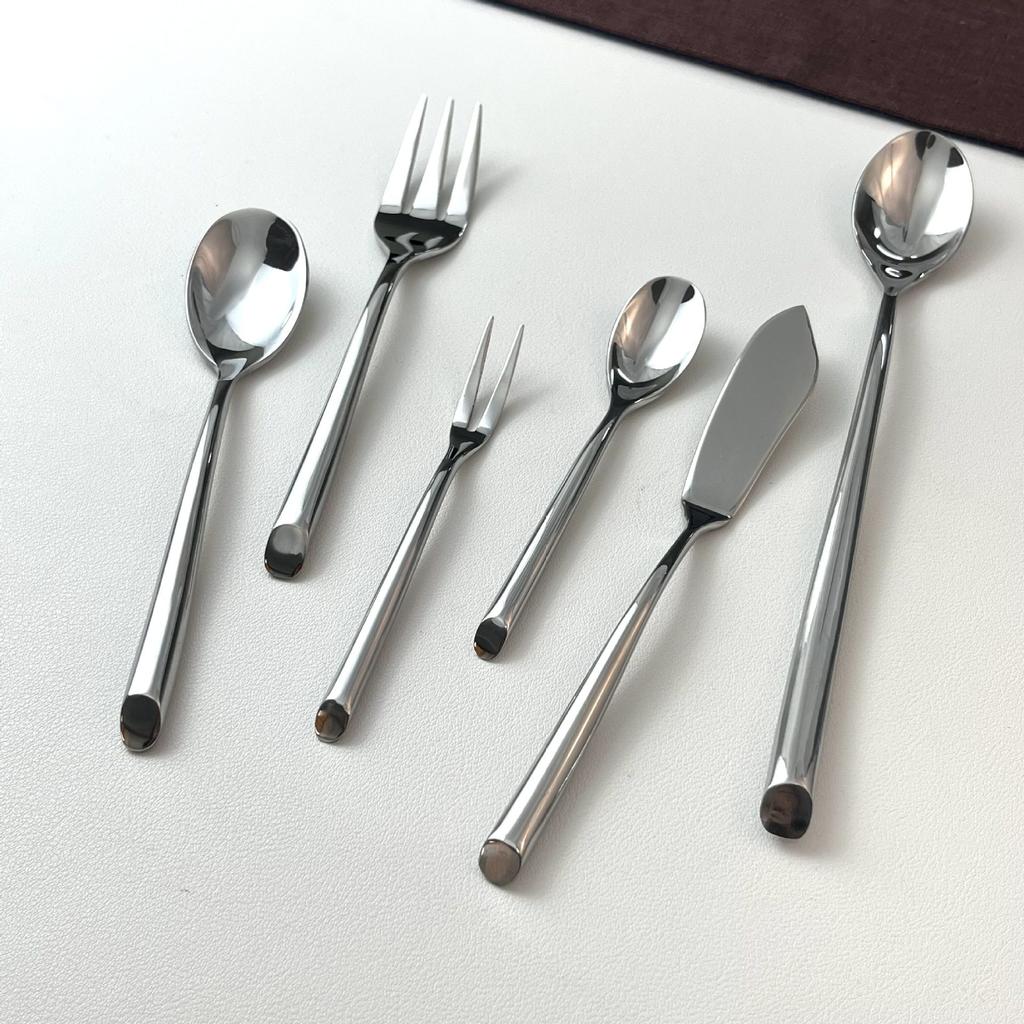Набор ложек и вилок из нержавеющей стали, диагональная ручка, легкий роскошный нож для стейка, набор ложек, 14 предметов