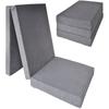 Matelas Invité - Gris - 195 X 70 X 15 Cm - Pliable - Confort Doux - Anti-allergique