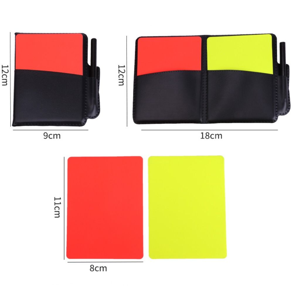 Fluorescent Football Red and Yellow Cards Red Yellow Cards Soccer Referee Record Book