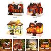 Christmas house, Christmas home decoration, mini log cabin with warm glowing