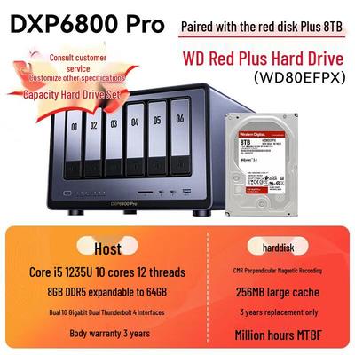 Ugreen DXP6800 Pro 6-дисковый 10-гигабитный NAS-сервер