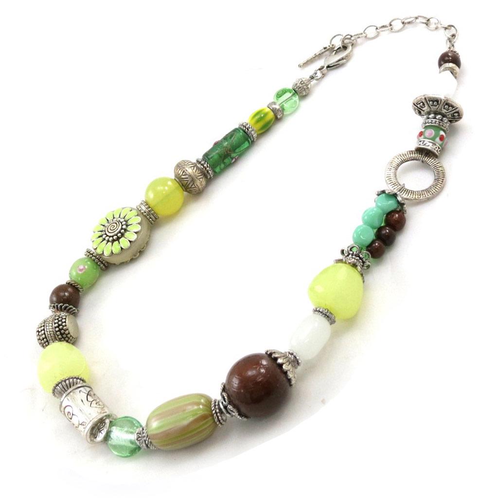 Les Trésors De Lily [E0640] - Зеленое дизайнерское колье «Душка»