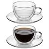 Thermal Coffee Cup And Saucer 250Ml Borosilicate Glass