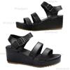 2025 Size 35-43 Platforms Sandals Thick Bottom Fish Mouth Sandals Wedge Roman Style Casual Ankle Strap Ladies Shoes
