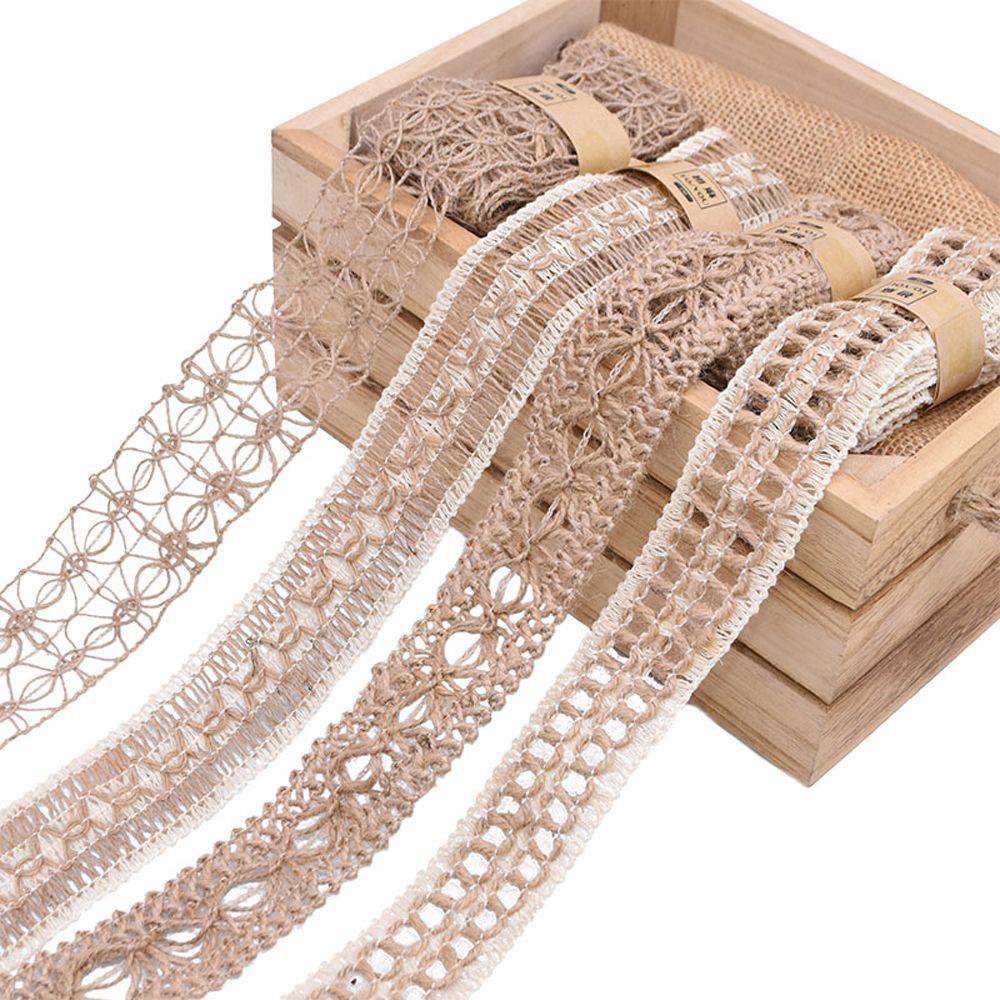 Woven DIY Scrapbook Home Ornament Lace Wedding Party Supplies Burlap Roll Jute Ribbon Hemp Rope
