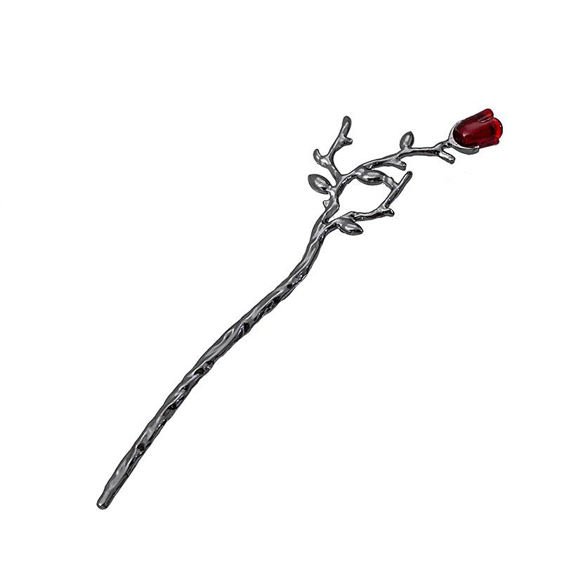 Национальный стиль Новая китайская заколка для волос Жидкий металл Бабочка Заколка Полумесяц Набор Бриллианты Винтаж Бамбуковые сочленения Кисточка Заколка для волос Прическа Заколка