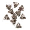10 Small Silver Metal Bells