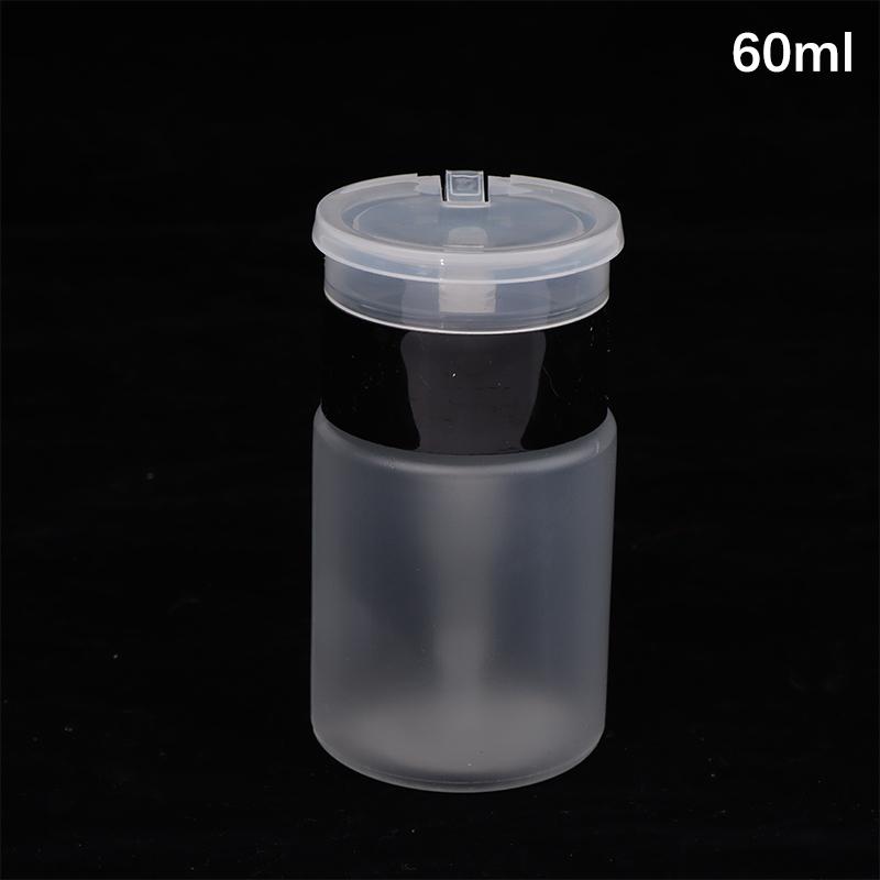 1Pc 60/200Ml Empty Press Nail Bottle Pump Dispenser Plastic Polish Portable Liquid Makeup Remover Cleaner Manicure Tool