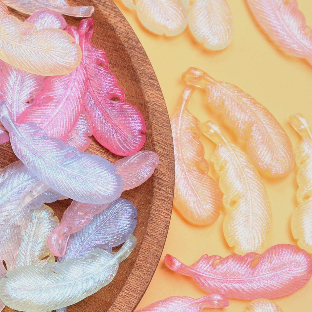 500 г/пакет Материалы Аксессуары Светящиеся креативные бусины Ожерелье Серьги Светлые серии Подвеска из перьев Полупрозрачные ювелирные изделия DIY Ручная работа