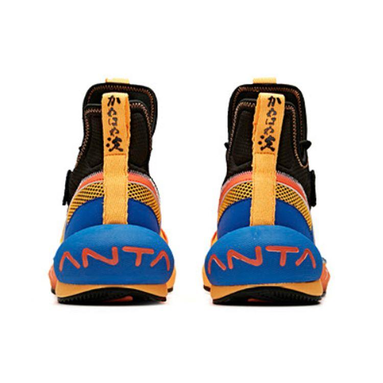 Anta Баскетбольные кроссовки Dragon Ball X Collaboration Goku Super Saiyan Mid-Top, женские кроссовки, черные, оранжевые 12941602-2