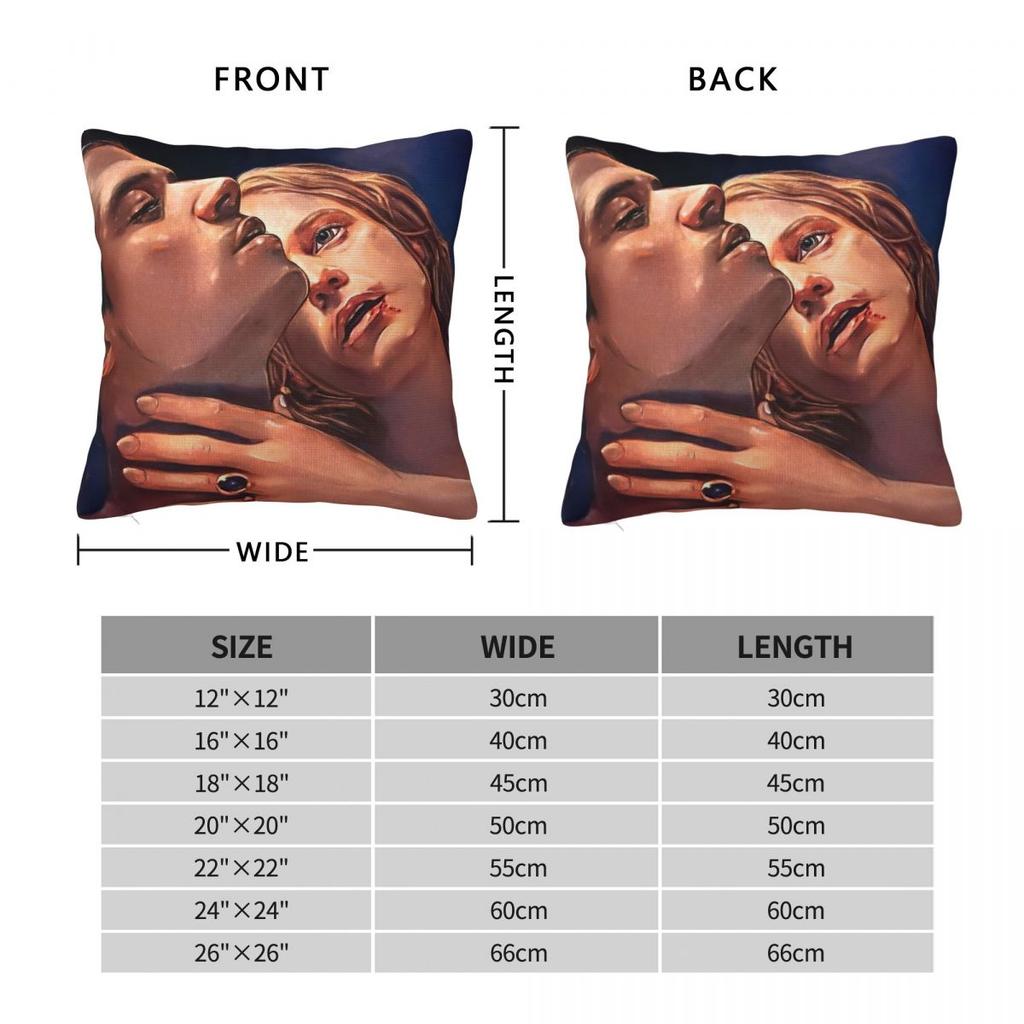 Interview With A Vampire Lestat And Louis Pillowcase Polyester Linen Velvet Pattern Zip Decor Throw Pillow Case Home Cushion 18"