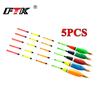 FTK 5 шт./лот, плавучий 3 + 2 г, 4 + 2 г, 5 + 2 г, 6 + 2 г, разноцветные баргузинские поплавки, вертикальные для ловли карпа