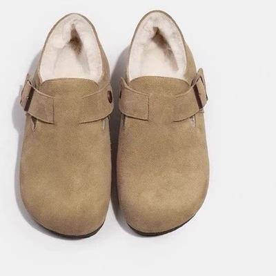 Бархатные женские туфли-лодочки с круглым носком, ленивые кожаные меховые туфли, сумка, тапочки с закрытым носком, женская верхняя одежда