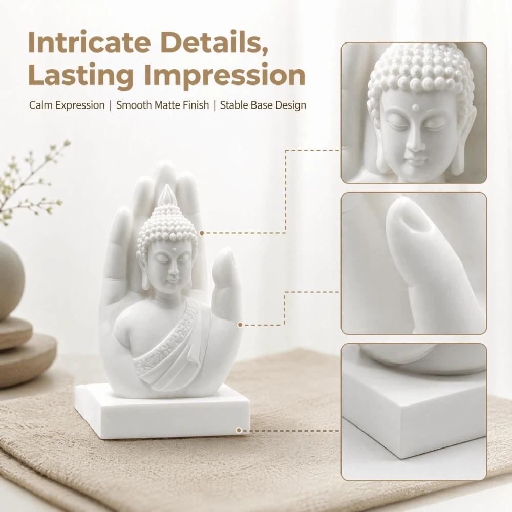 3D Printing Palm Buddha Statue Handheld Buddha Sculptures Buddha-in-Palm Statue Living Room