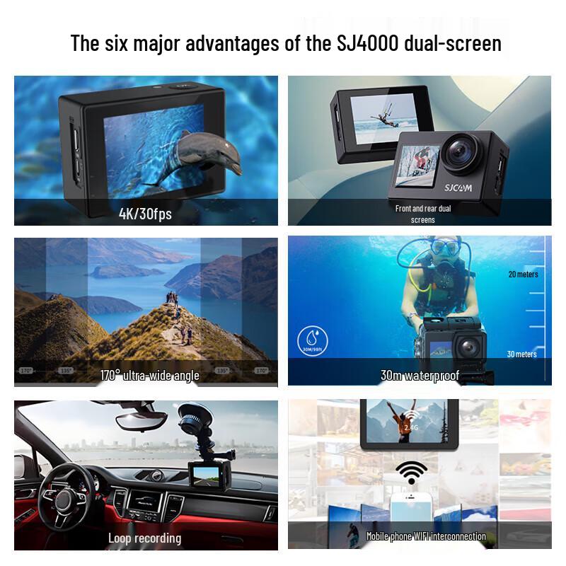 SJCAM SJ4000 Dual Screen 4K Action Camera (CN version)