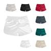 Men's Satin Shorts Silk Boxer Youth Sexy Side Slit Casual Shorts