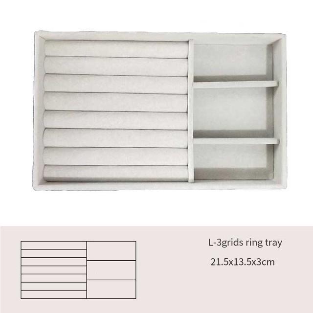 Модный портативный бархатный ювелирный дисплей для колец и ювелирных изделий, органайзер, поднос, держатель, кейс для хранения ювелирных изделий, витрина