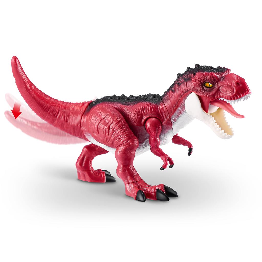 ZURU Robo Alive Dino Action Dinosaur Toy with Real Biting Action and Lifelike Roaring Powered Robot Interactive Electronic Reptile Toy for Boys T-Rex