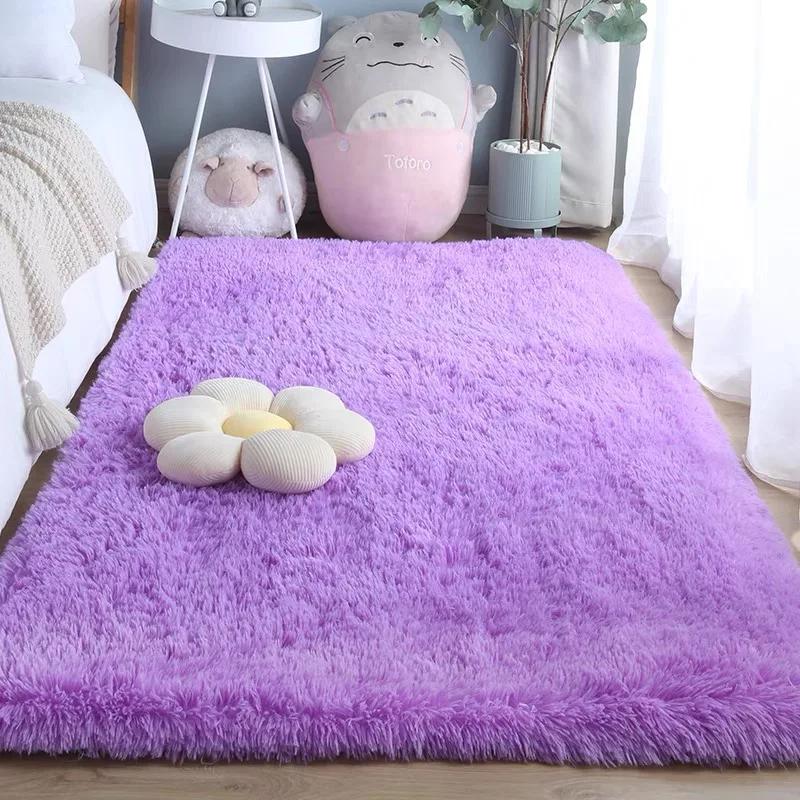 Beige Fluffy Shaggy Rug Ultra Soft Plush Non-Slip Washable Carpet for Bedroom, Living Room, Cozy Home Decor