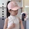 Детская весенне-летняя кепка с козырьком, дышащая и быстросохнущая шляпа с открытым верхом, шляпа от солнца с большим козырьком для девочки, можно завязать хвостик