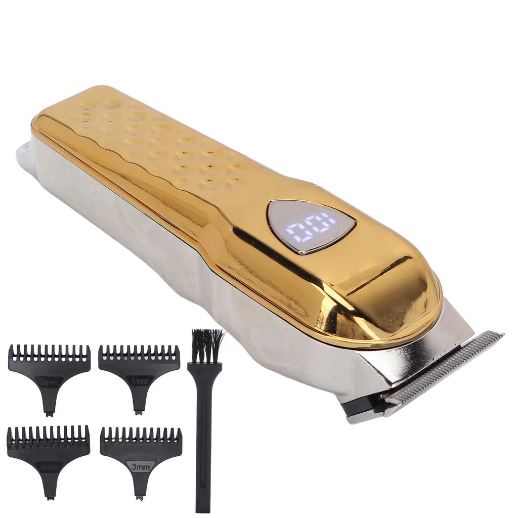 Машинка для стрижки волос Профессиональная аккумуляторная аккумуляторная машинка для стрижки волос со светодиодным дисплеем и направляющей расческой